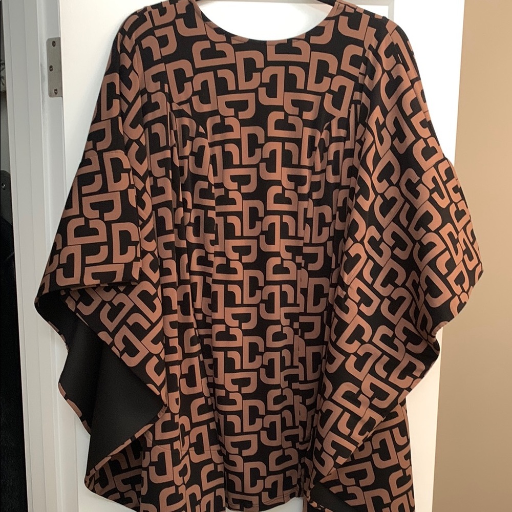 Brown and Black Geometric Pattern Mini Dress by Fashion Nova